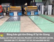 Bảng báo giá tôn Đông Á Tại An Giang