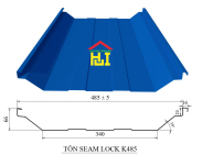 Tôn Seamlock K485 (Tôn Lockseam): Đặc điểm, Mác Thép, Tiêu Chuẩn, Xuất Xứ, Ứng Dụng và Quy Cách