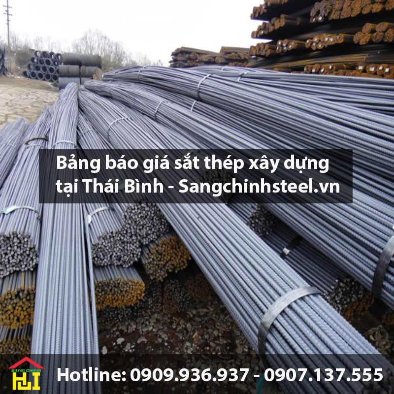 Bảng báo giá sắt thép xây dựng tại Thái Bình