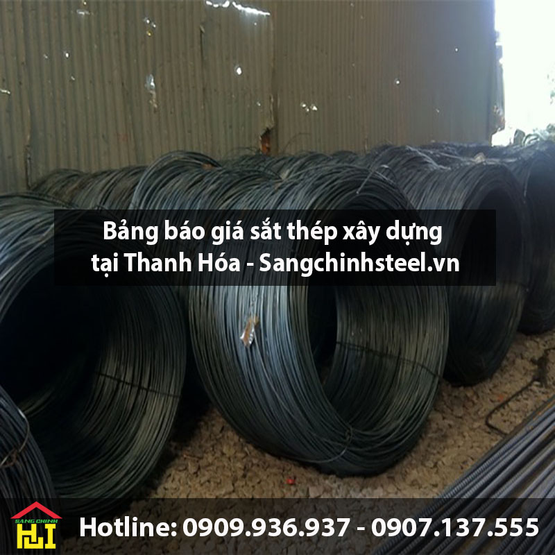 Bảng báo giá sắt thép xây dựng tại Thanh Hóa