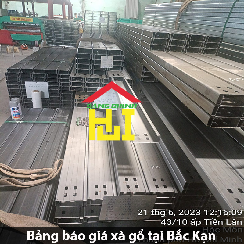 Bảng báo giá xà gồ tại Bắc Kạn