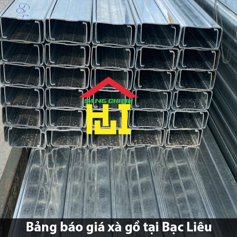 Bảng báo giá xà gồ tại Bạc Liêu