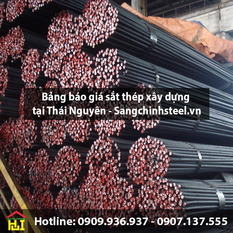 Bảng báo giá sắt thép xây dựng tại Thái Nguyên