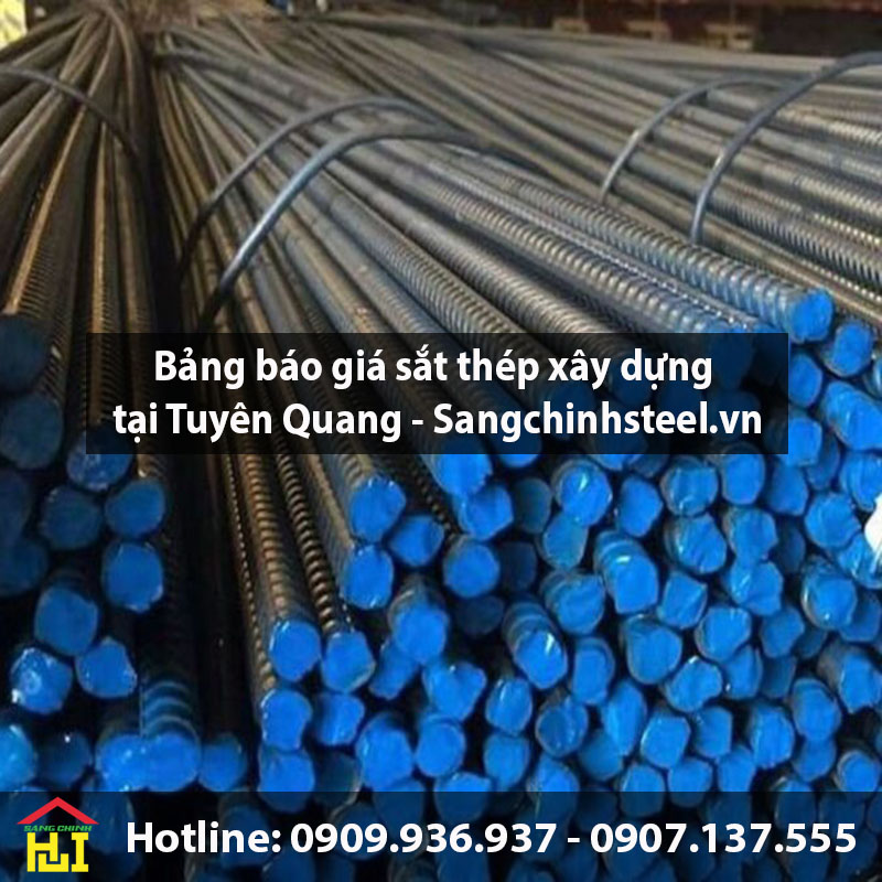 Bảng báo giá sắt thép xây dựng tại Tuyên Quang