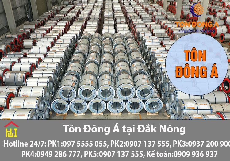 Bảng báo giá tôn Đông Á tại Đắk Nông