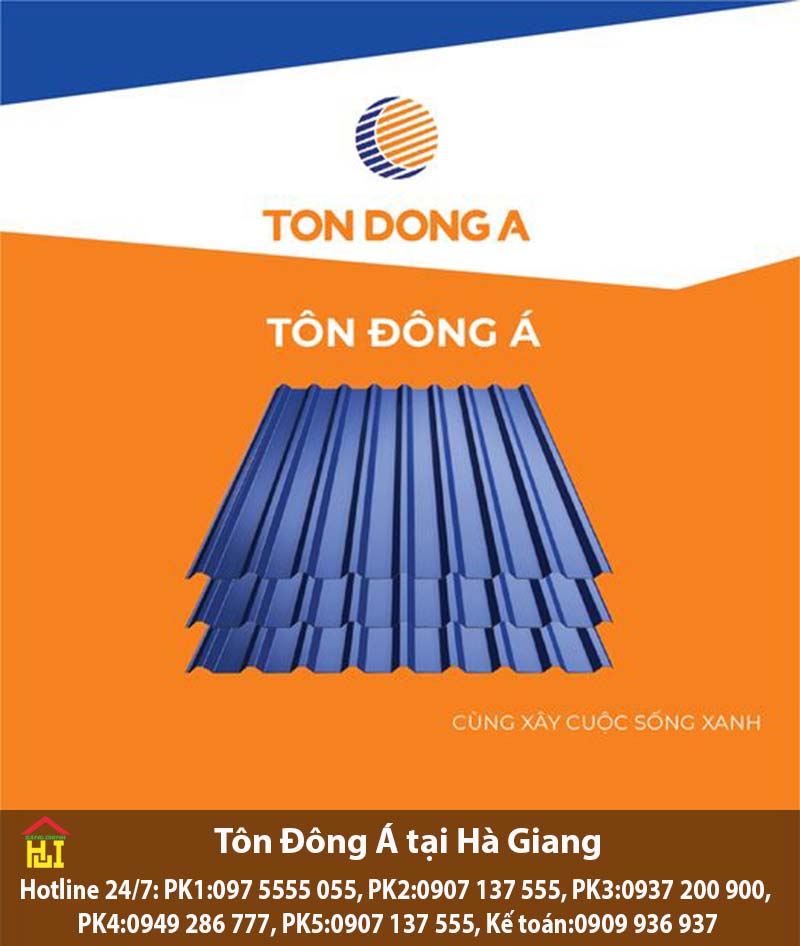 Bảng báo giá tôn Đông Á tại Hà Giang