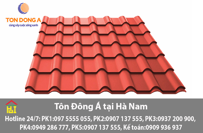 Bảng báo giá tôn Đông Á tại Hà Nam