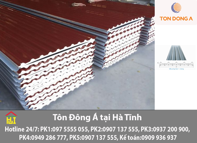 Bảng báo giá tôn Đông Á tại Hà Tĩnh