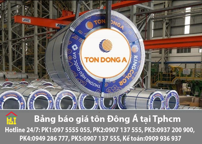 Bảng báo giá tôn Đông Á tại Tphcm