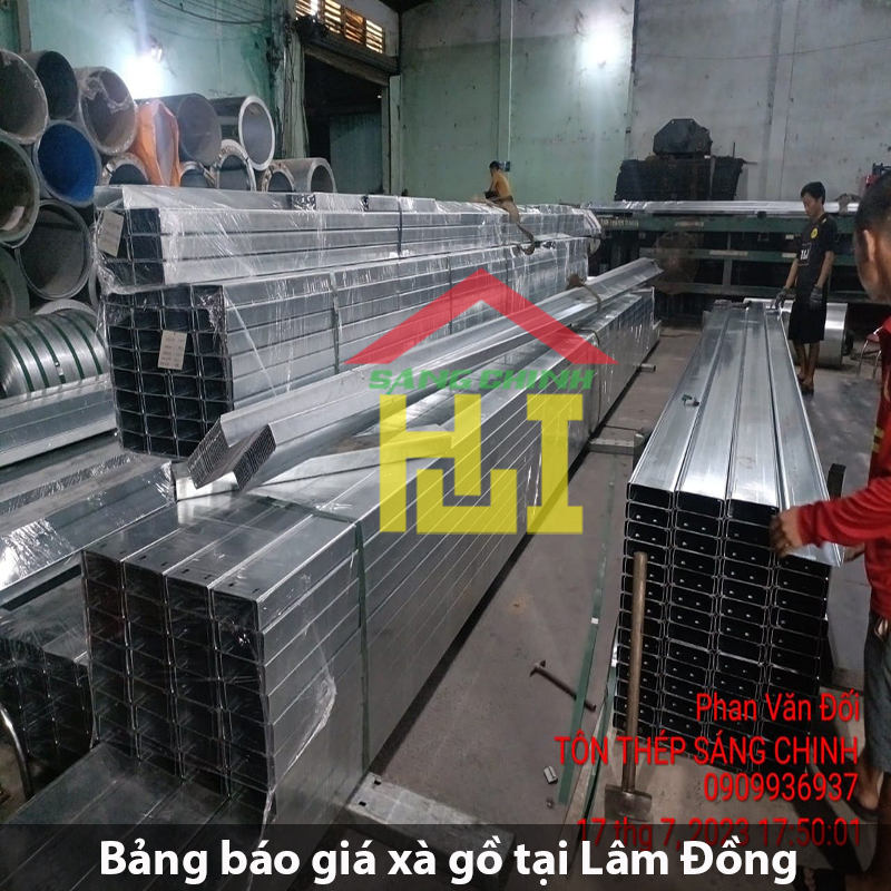 Bảng báo giá xà gồ tại Lâm Đồng