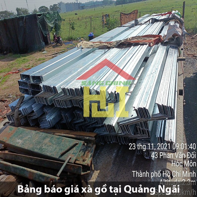 Bảng báo giá xà gồ tại Quảng Ngãi