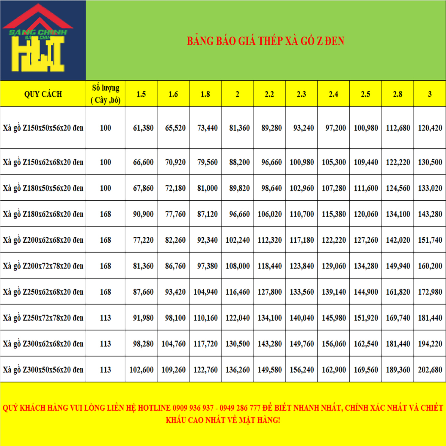 Xà gồ Z250x62x68x20 đen