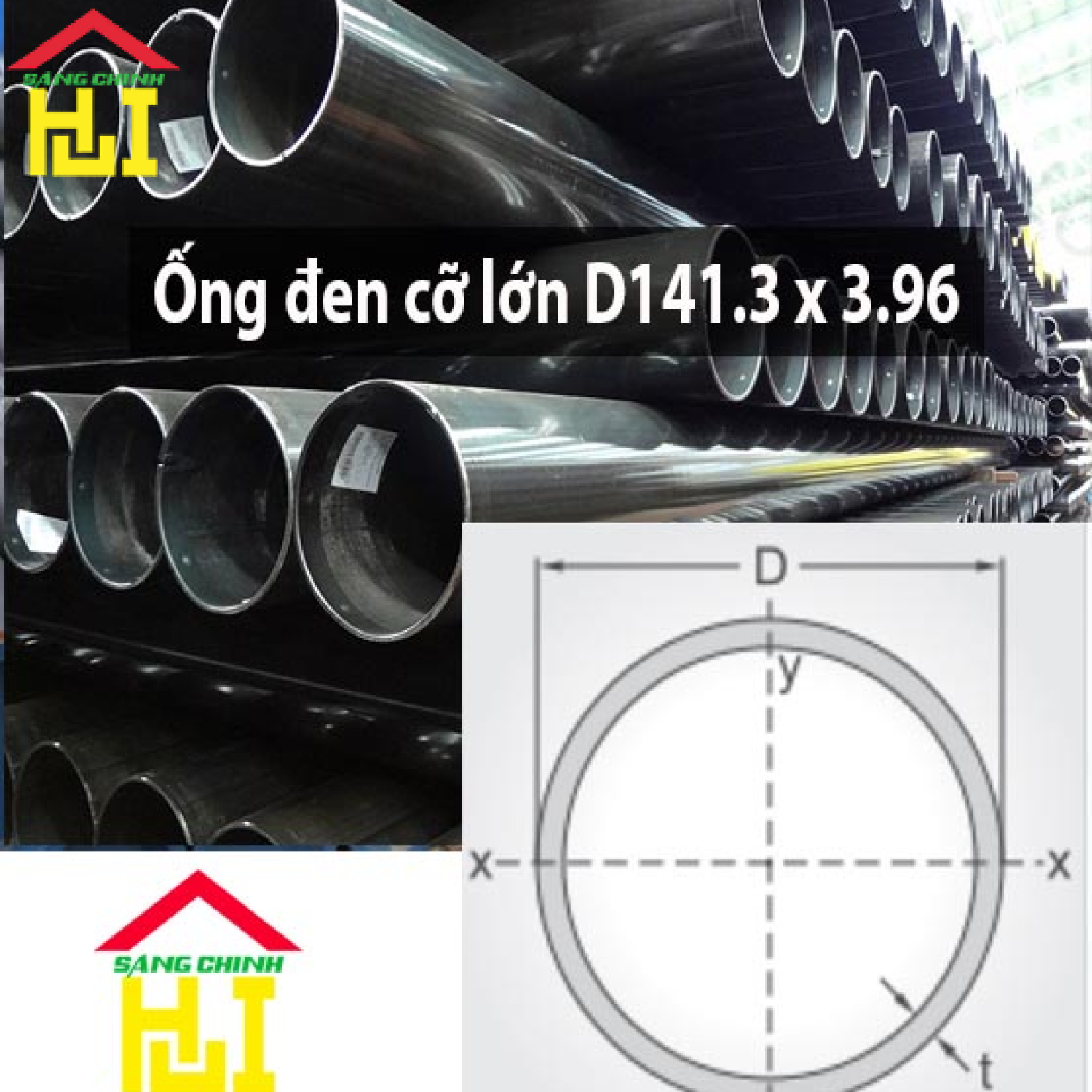Ống đen cỡ lớn D141.3 x 3.96
