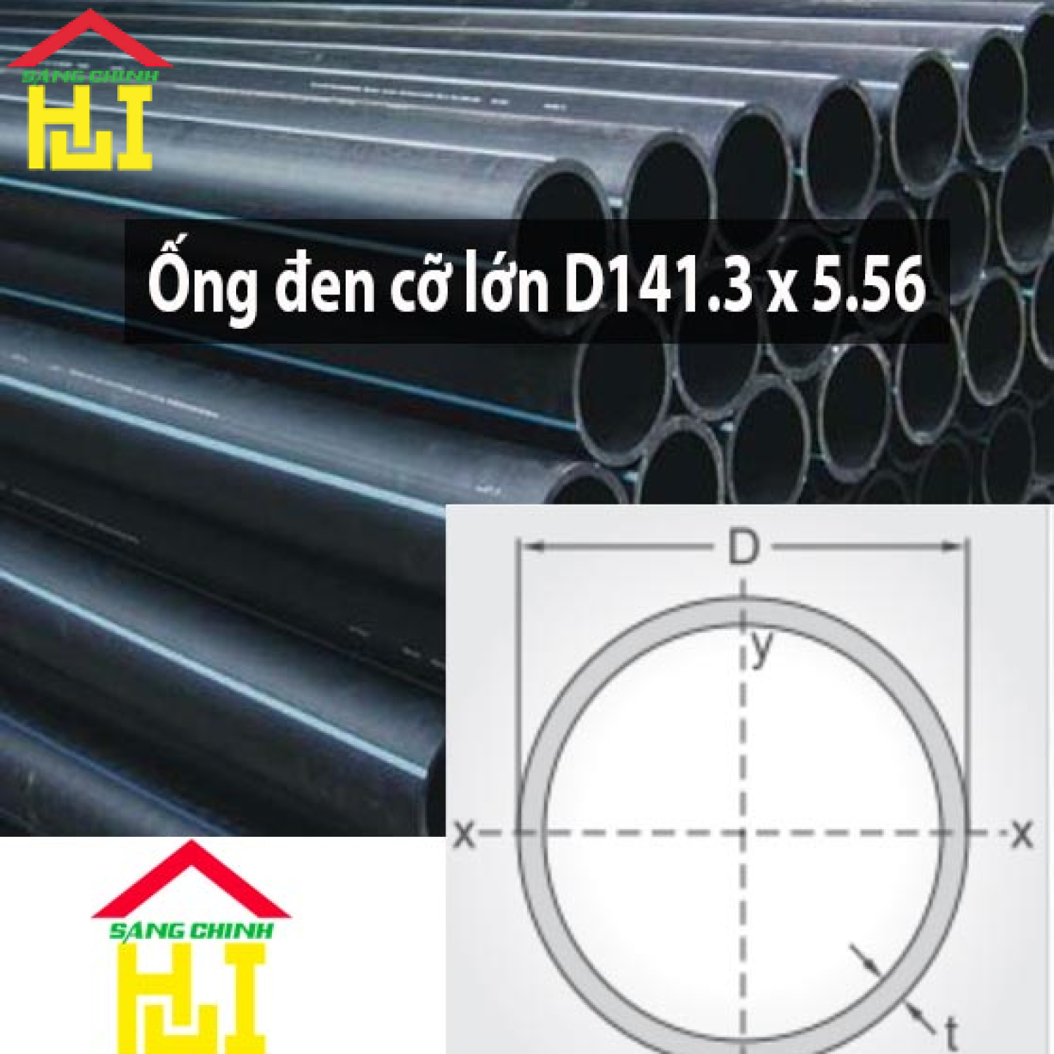 Ống đen cỡ lớn D141.3 x 5.56