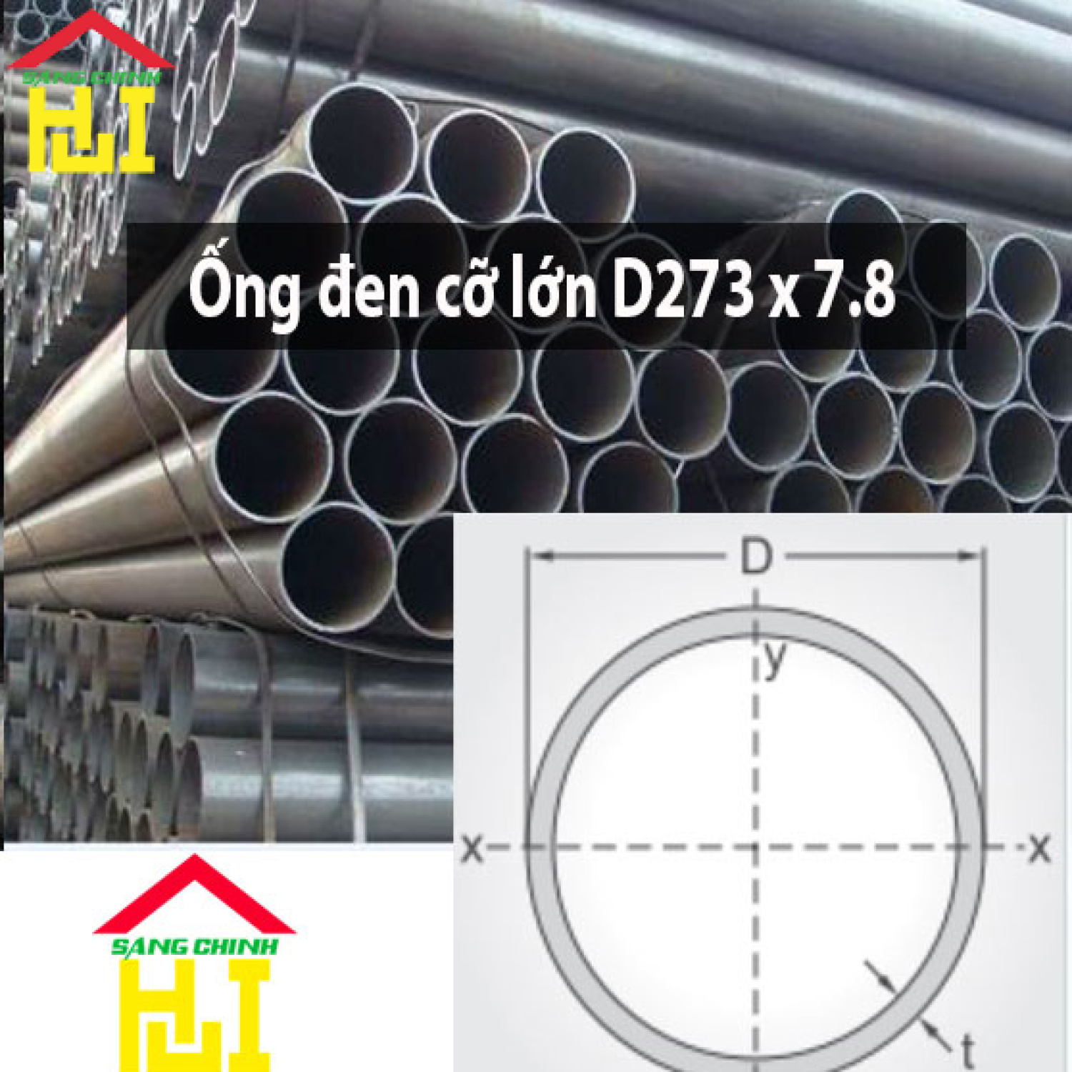 Ống đen cỡ lớn D273 x 7.8