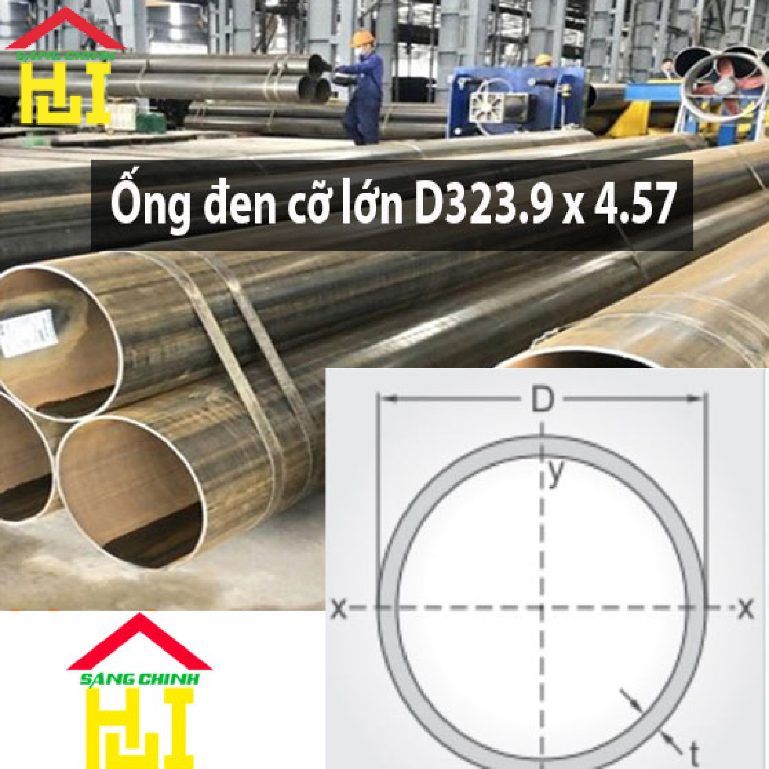 Ống đen cỡ lớn D323.9 x 4.57