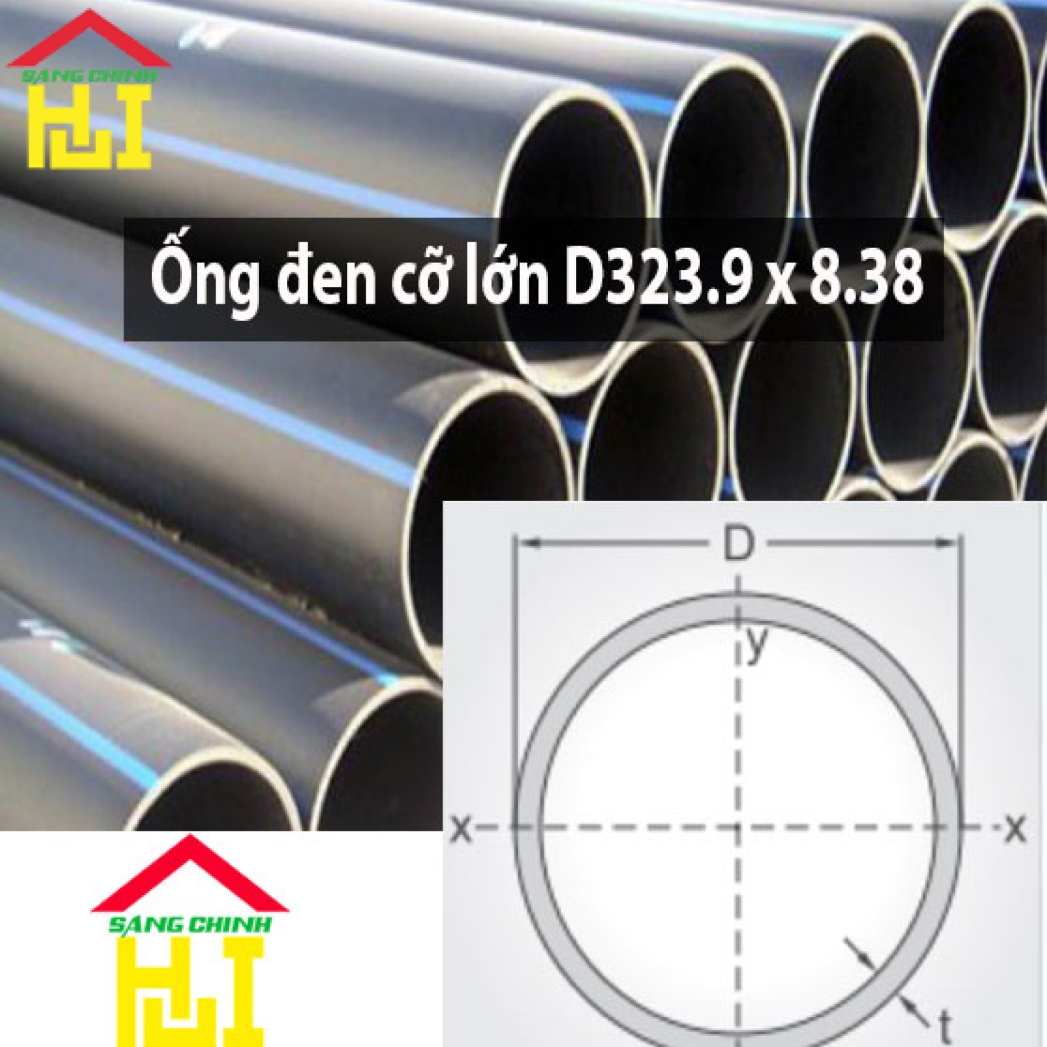Ống đen cỡ lớn D323.9 x 8.38