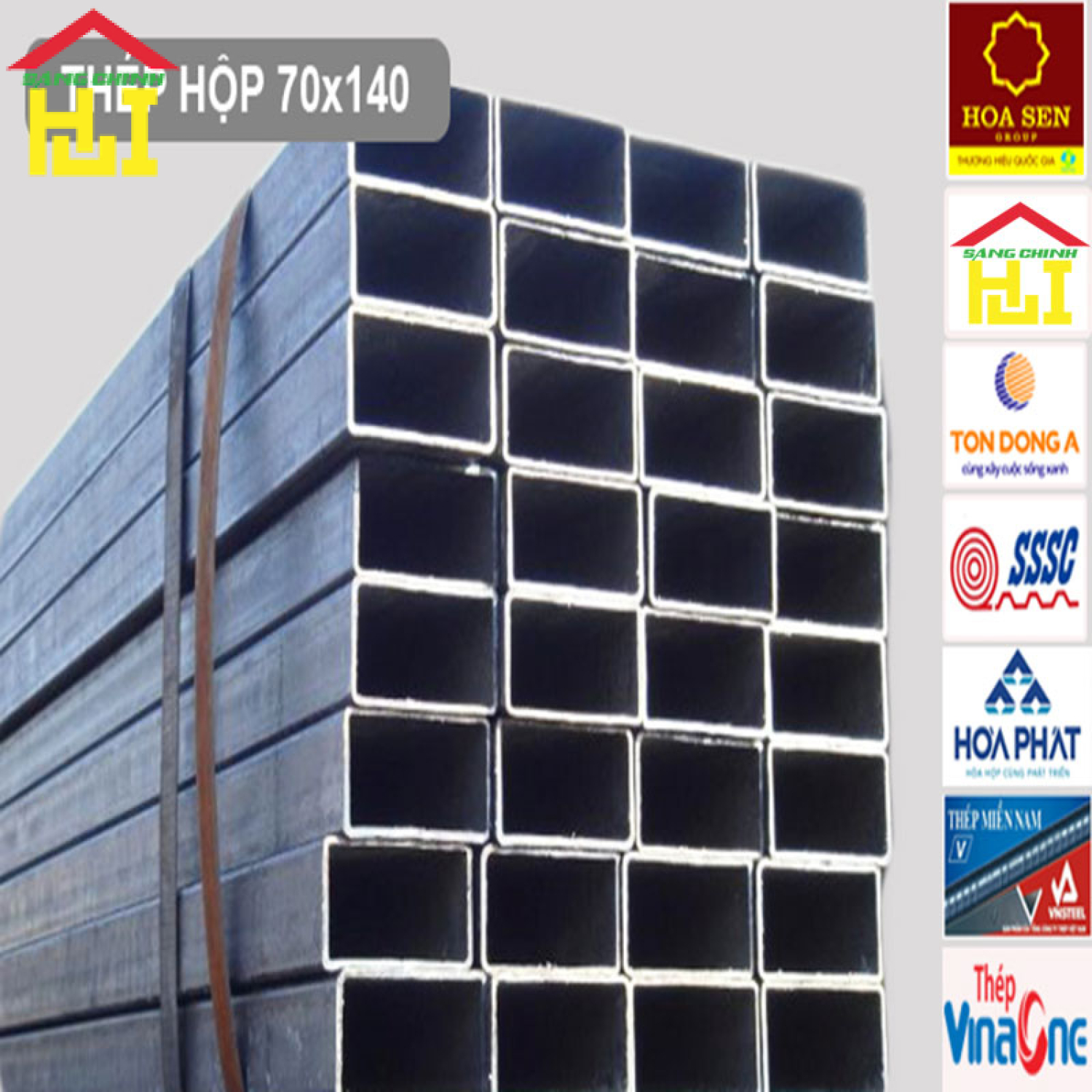 Thép hộp chữ nhật 70x140