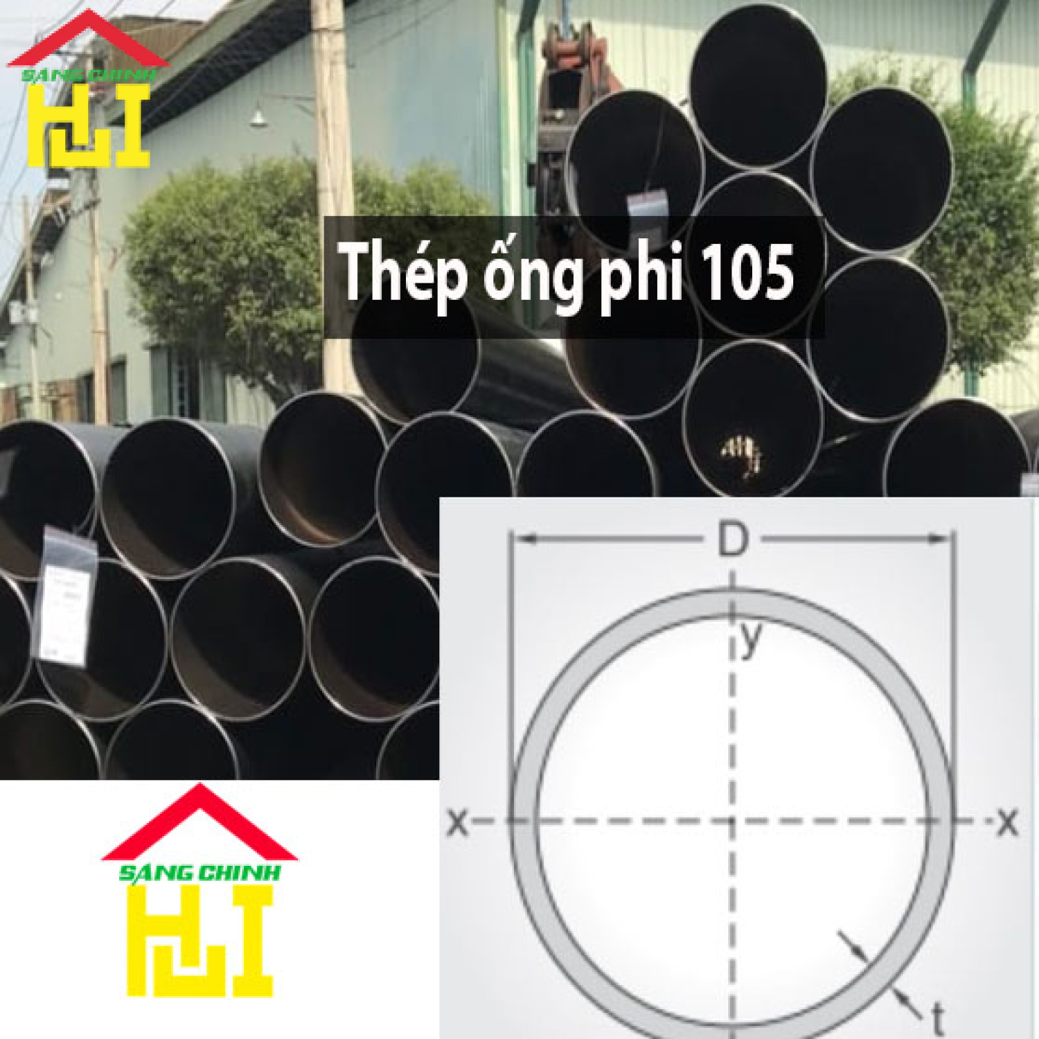 Thép ống phi 105