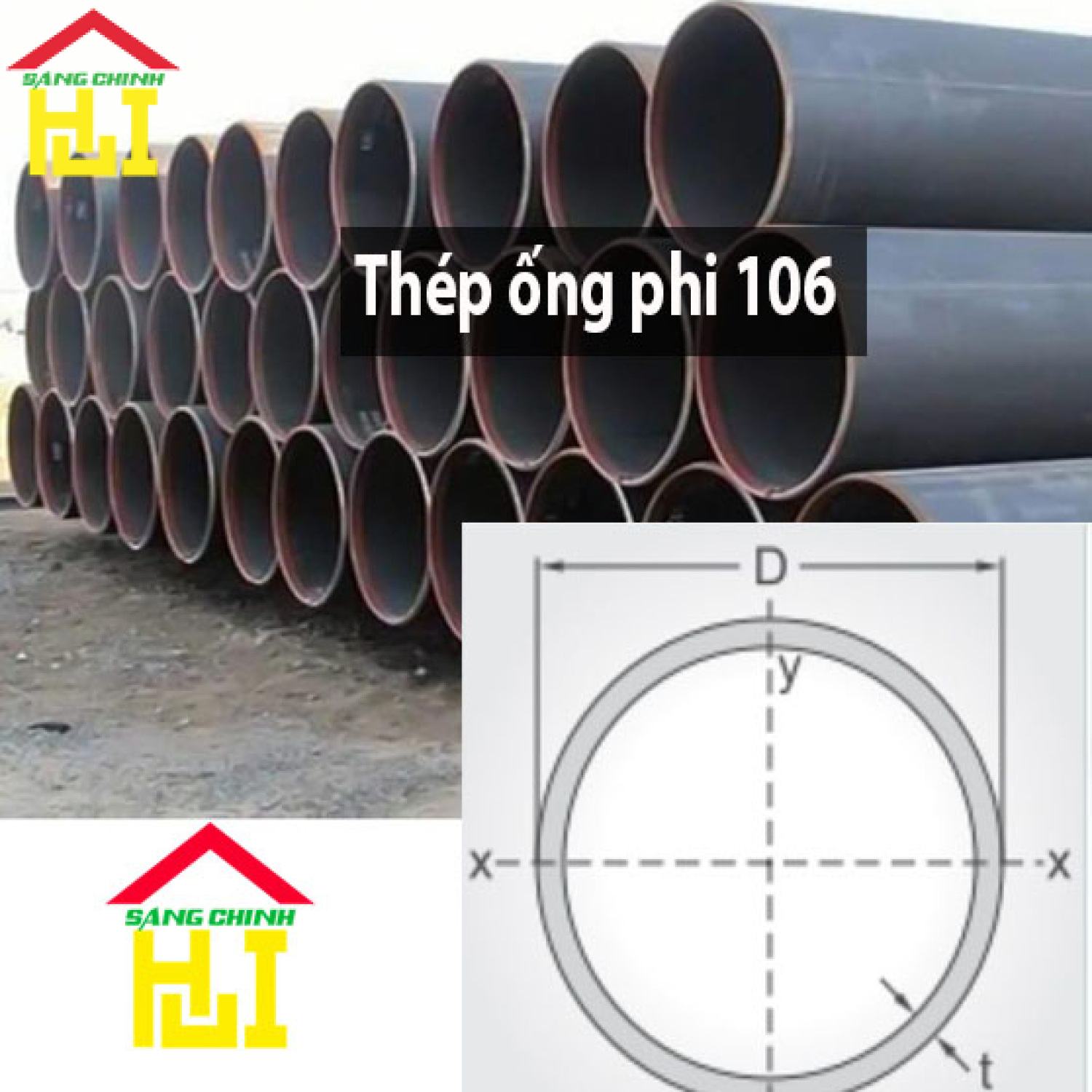 Thép ống phi 106