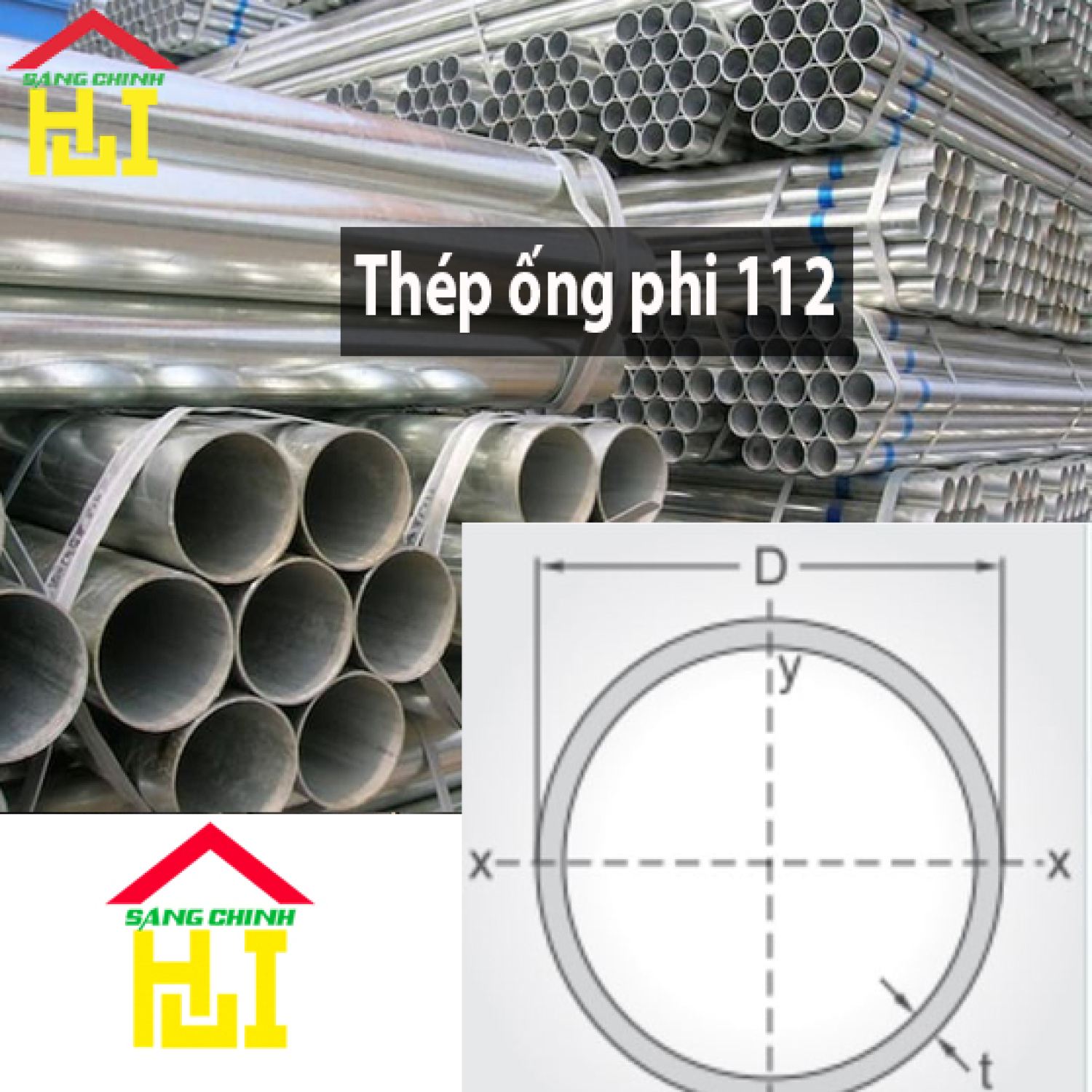 Thép ống phi 112