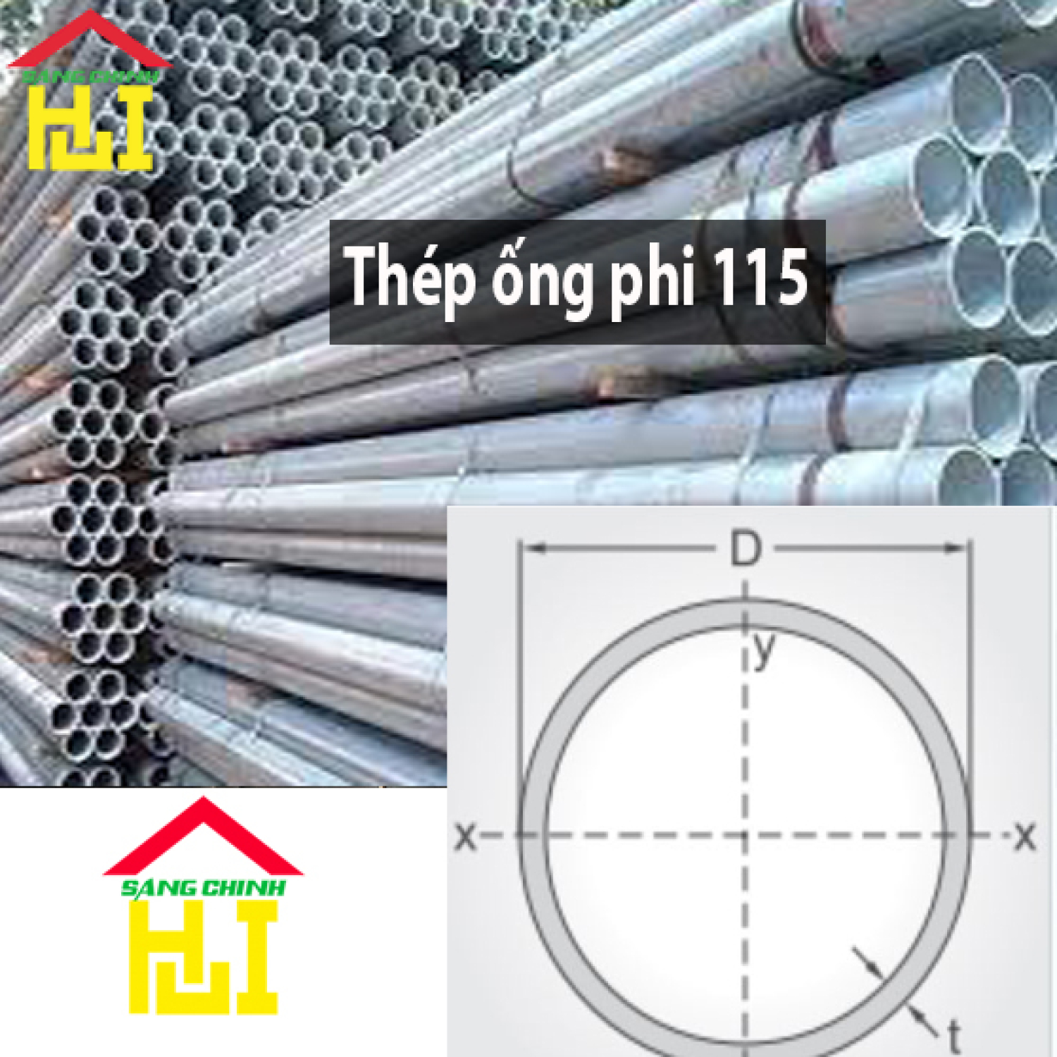 Thép ống phi 115