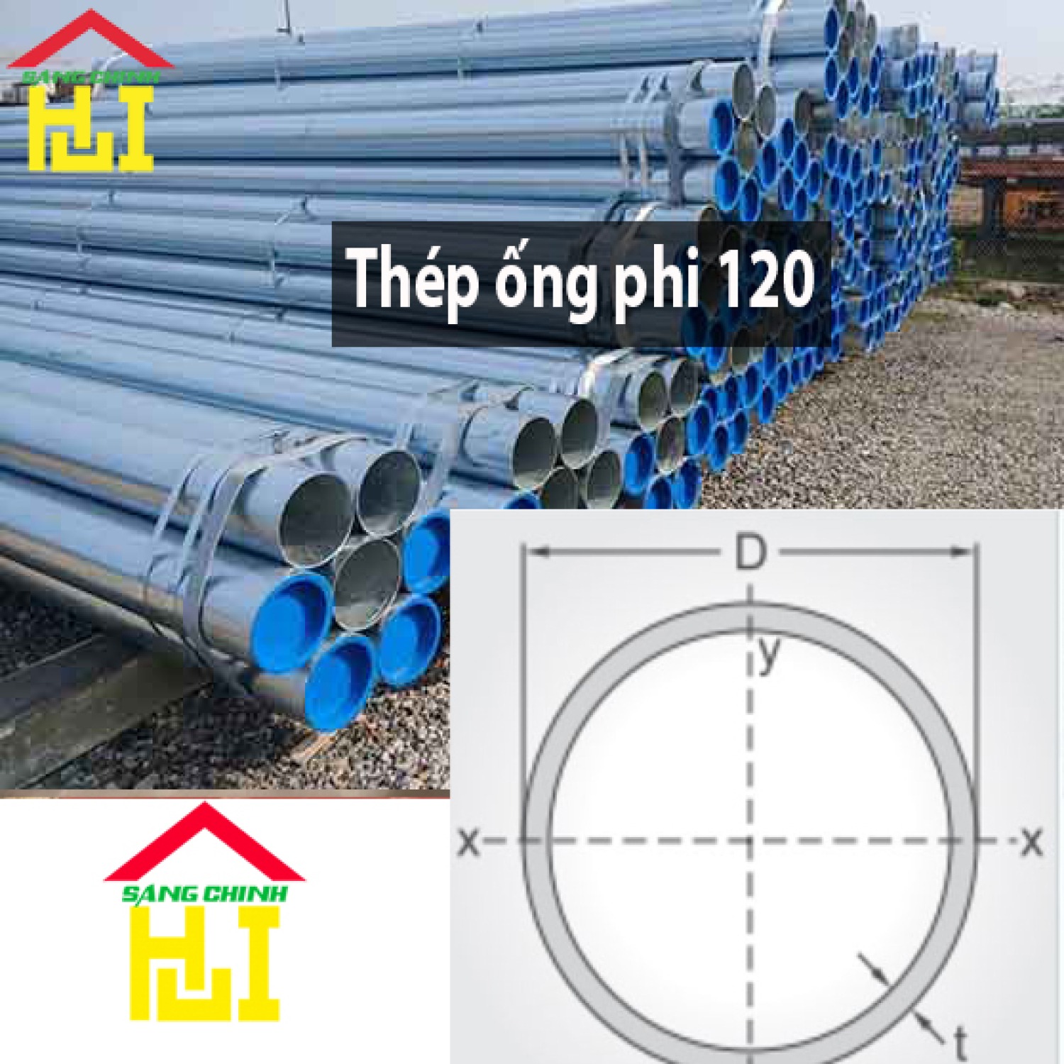 Thép ống phi 120