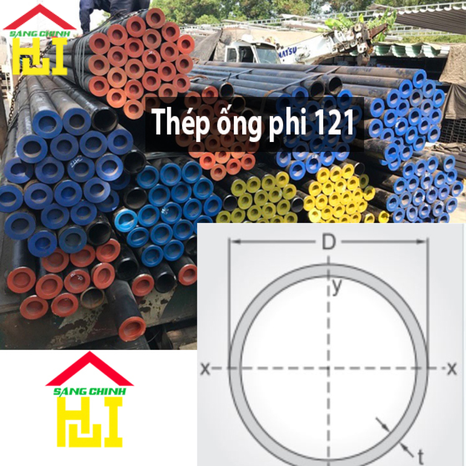 Thép ống phi 121