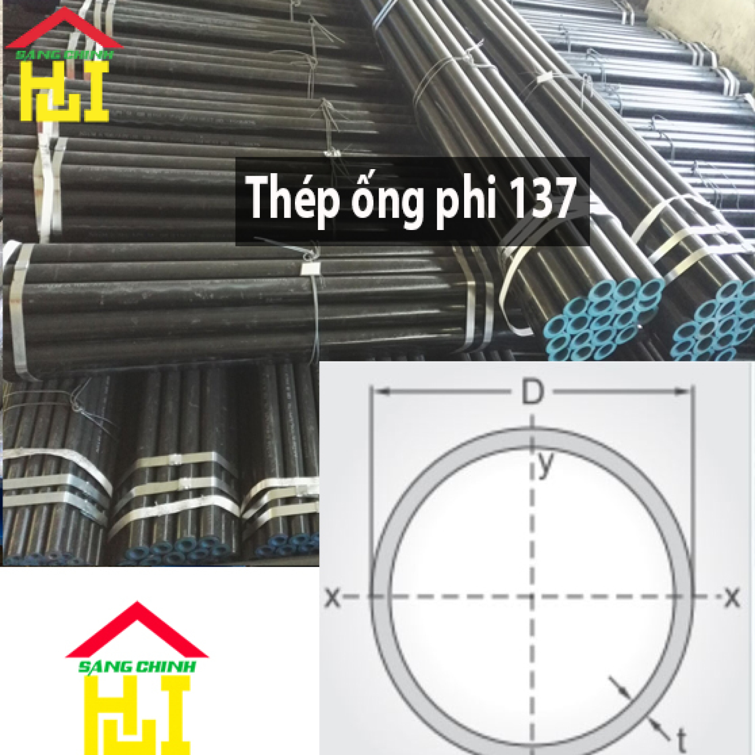 Thép ống phi 137