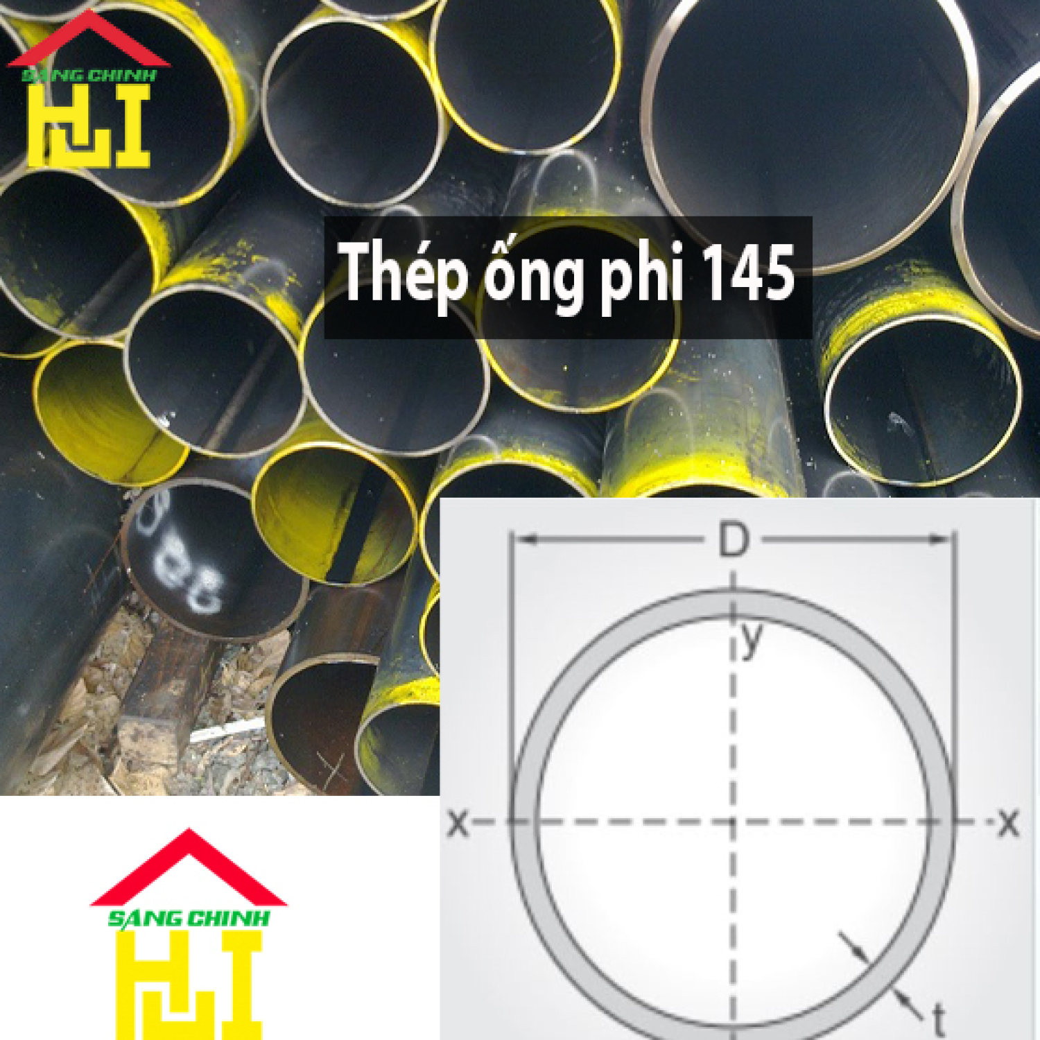 Thép ống phi 145