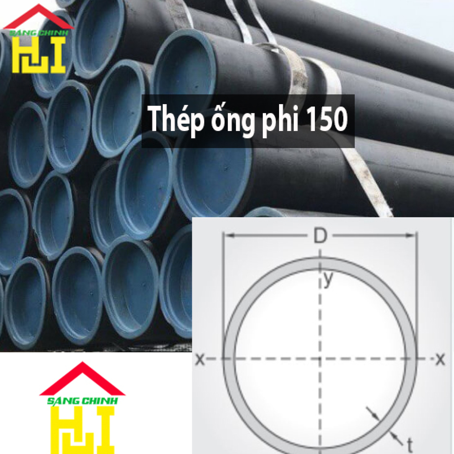 Thép ống phi 150