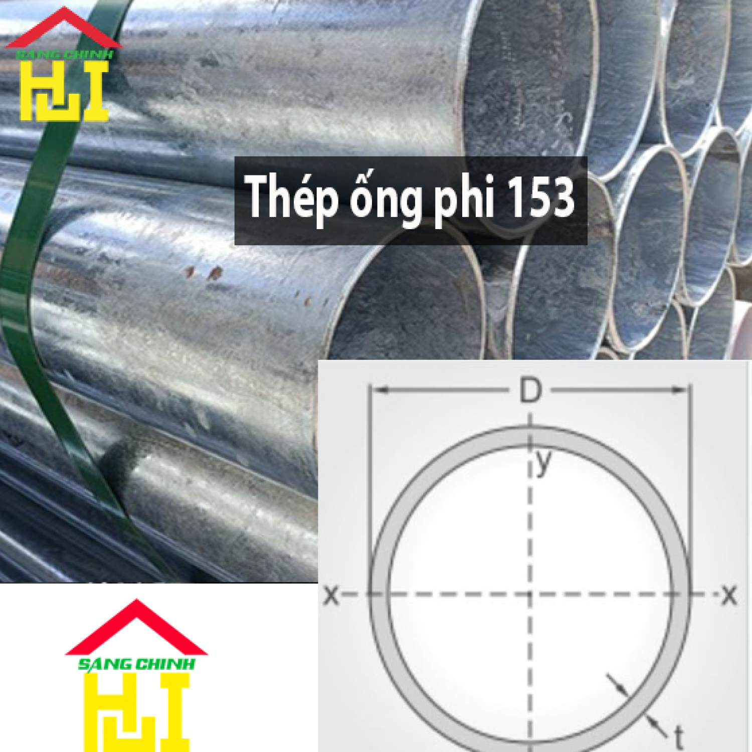 Thép ống phi 153