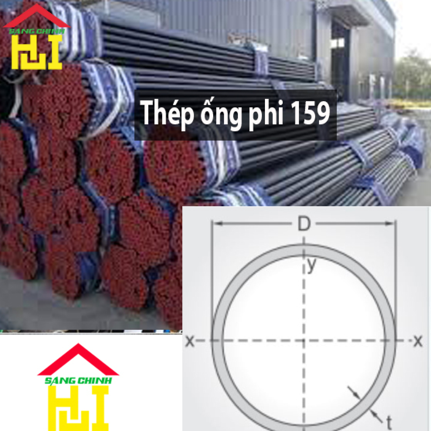 Thép ống phi 159