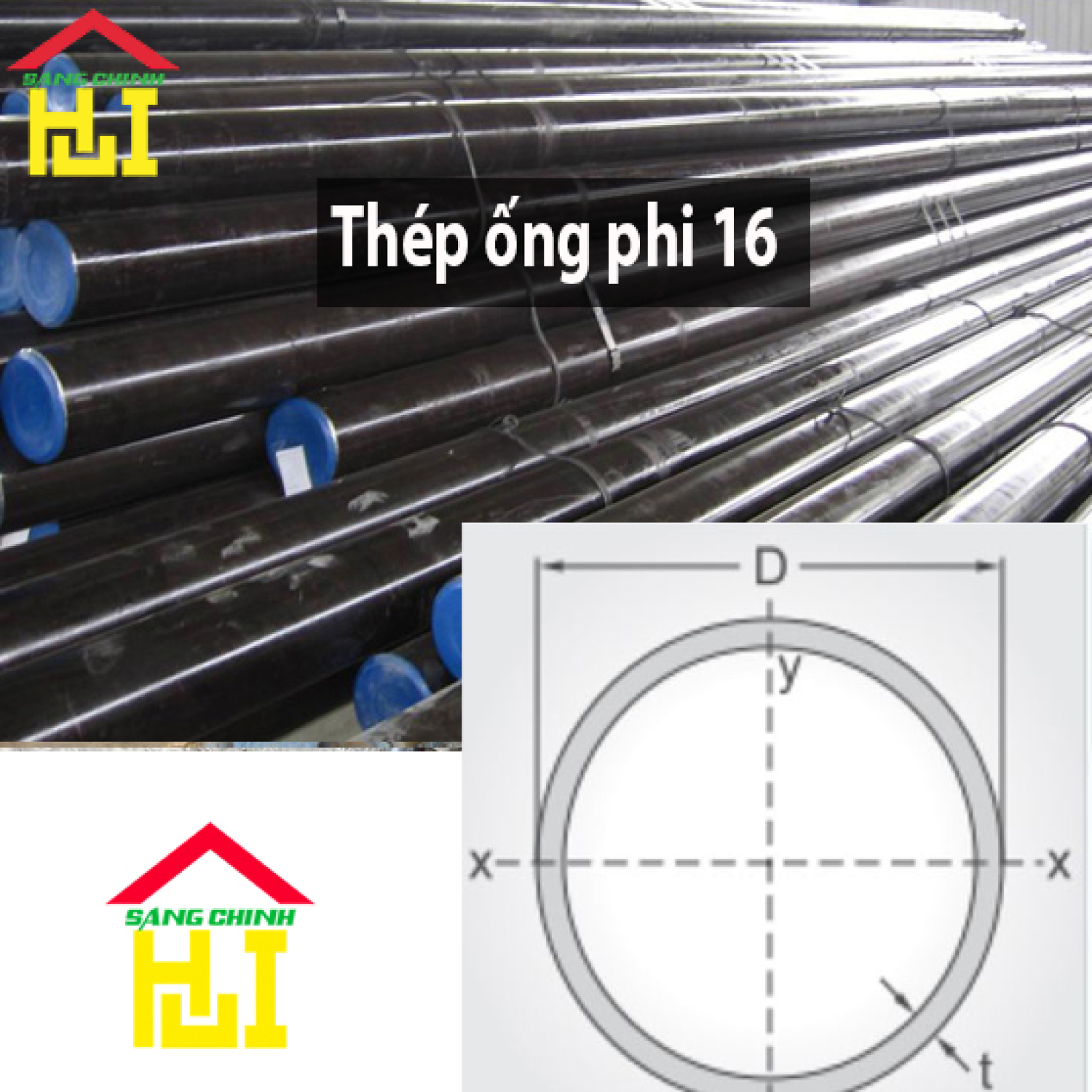 Thép ống phi 16