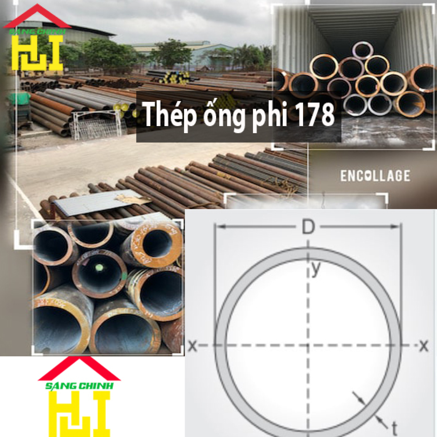 Thép ống phi 178