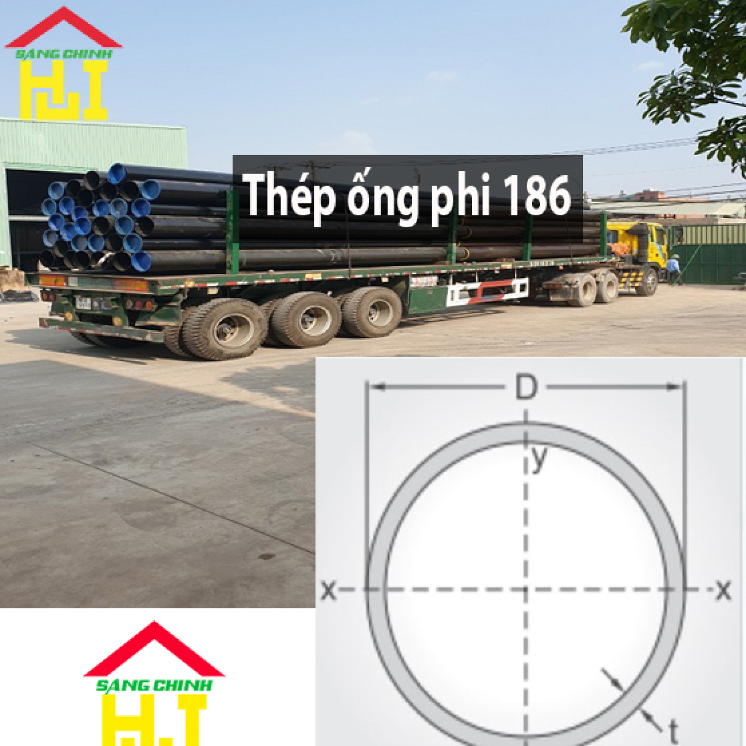 Thép ống phi 186