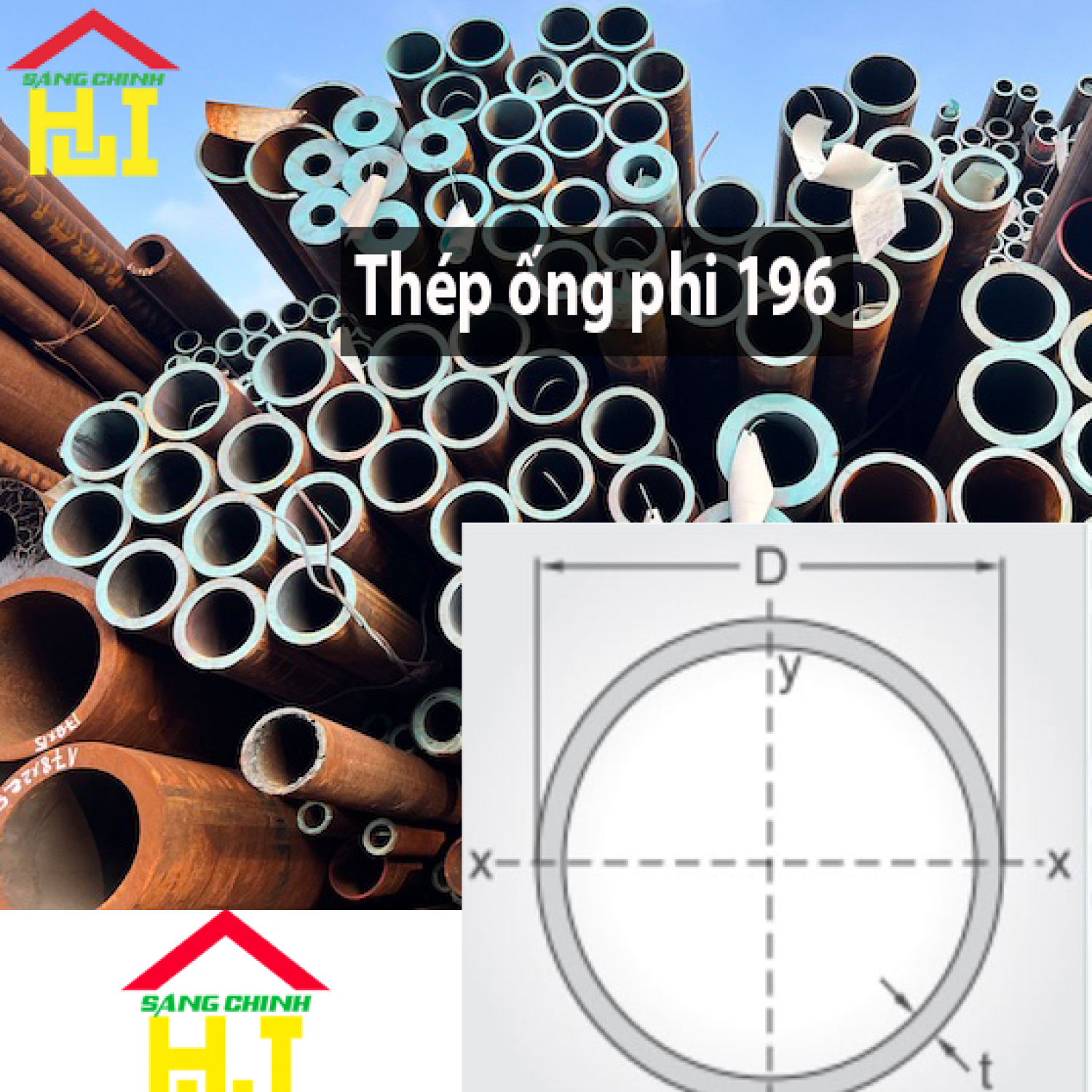 Thép ống phi 196