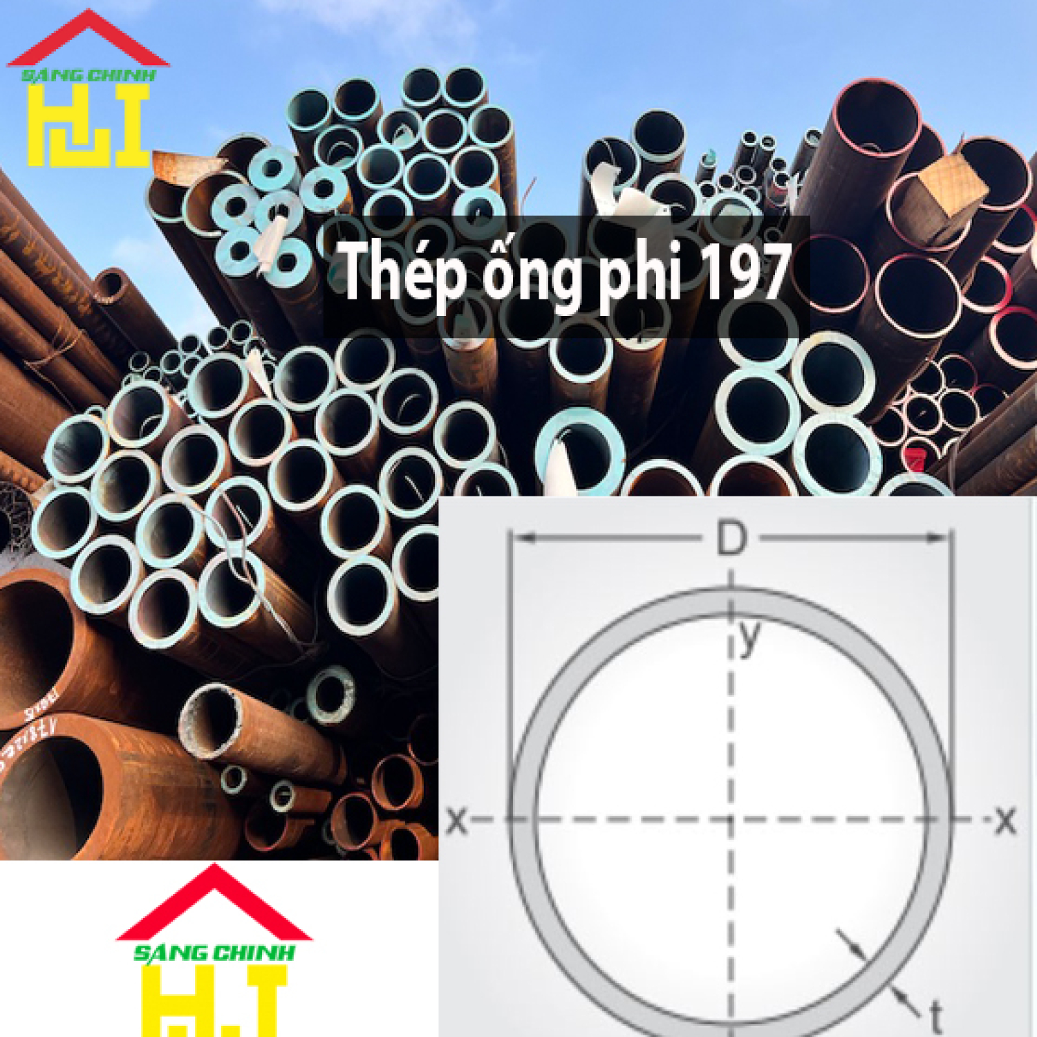 Thép ống phi 197