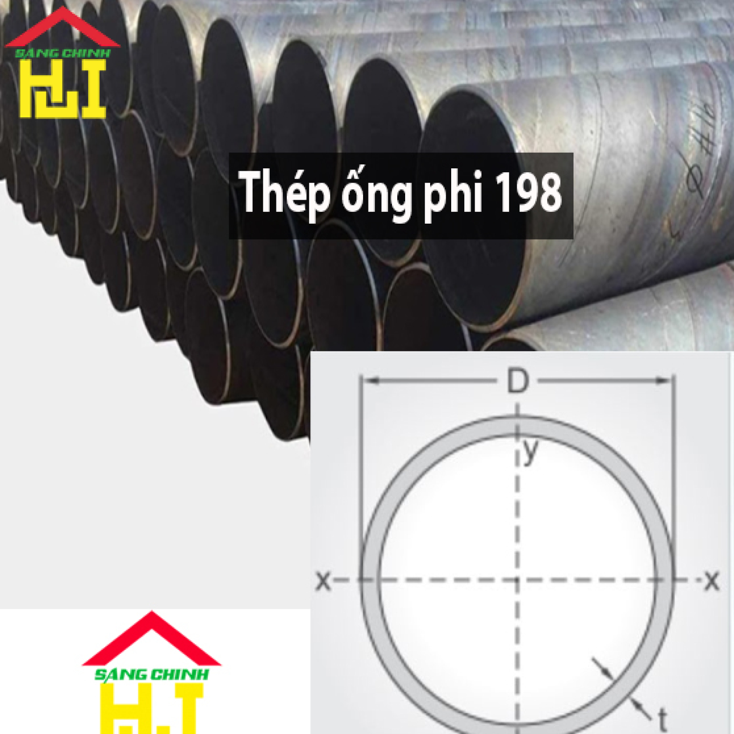 Thép ống phi 198
