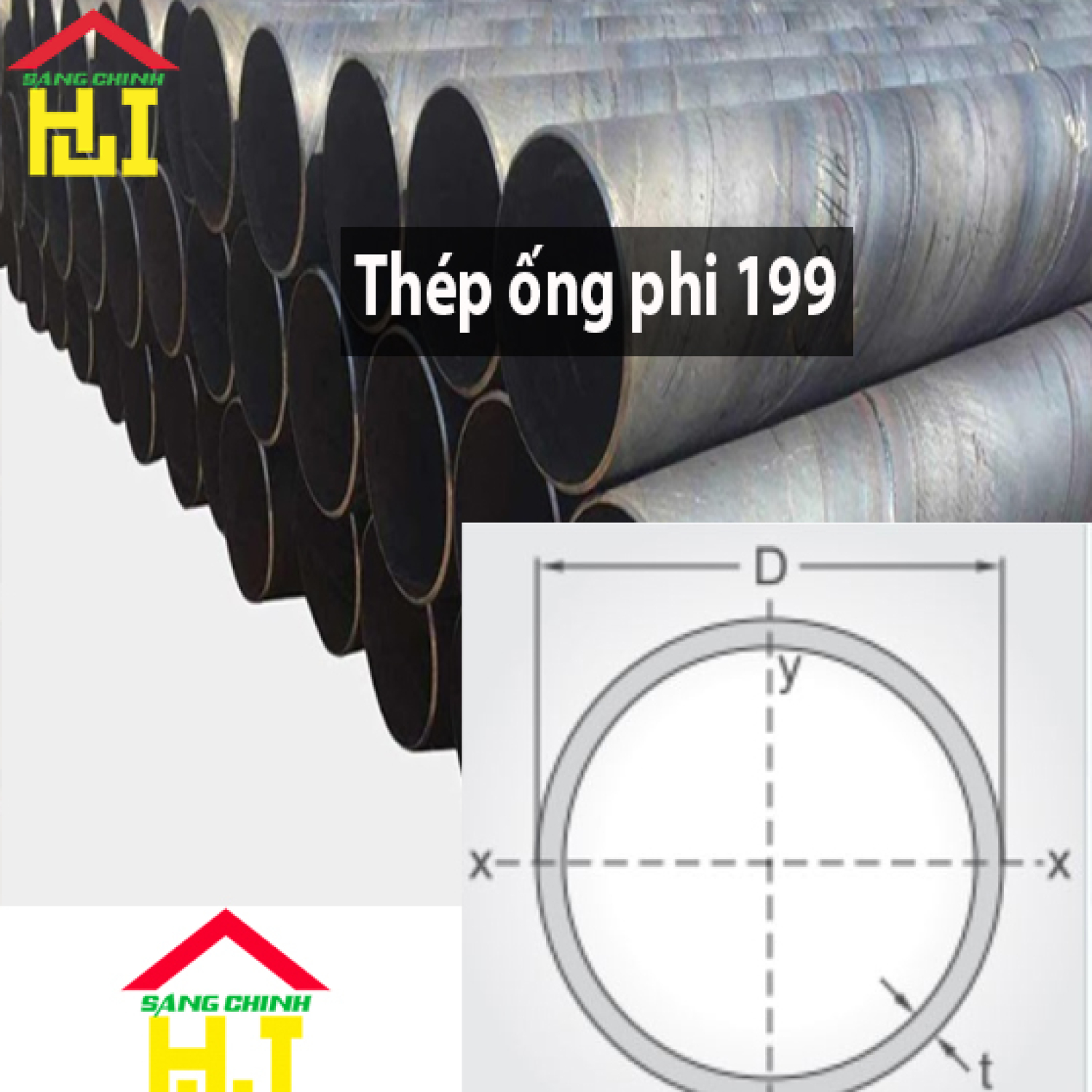 Thép ống phi 199