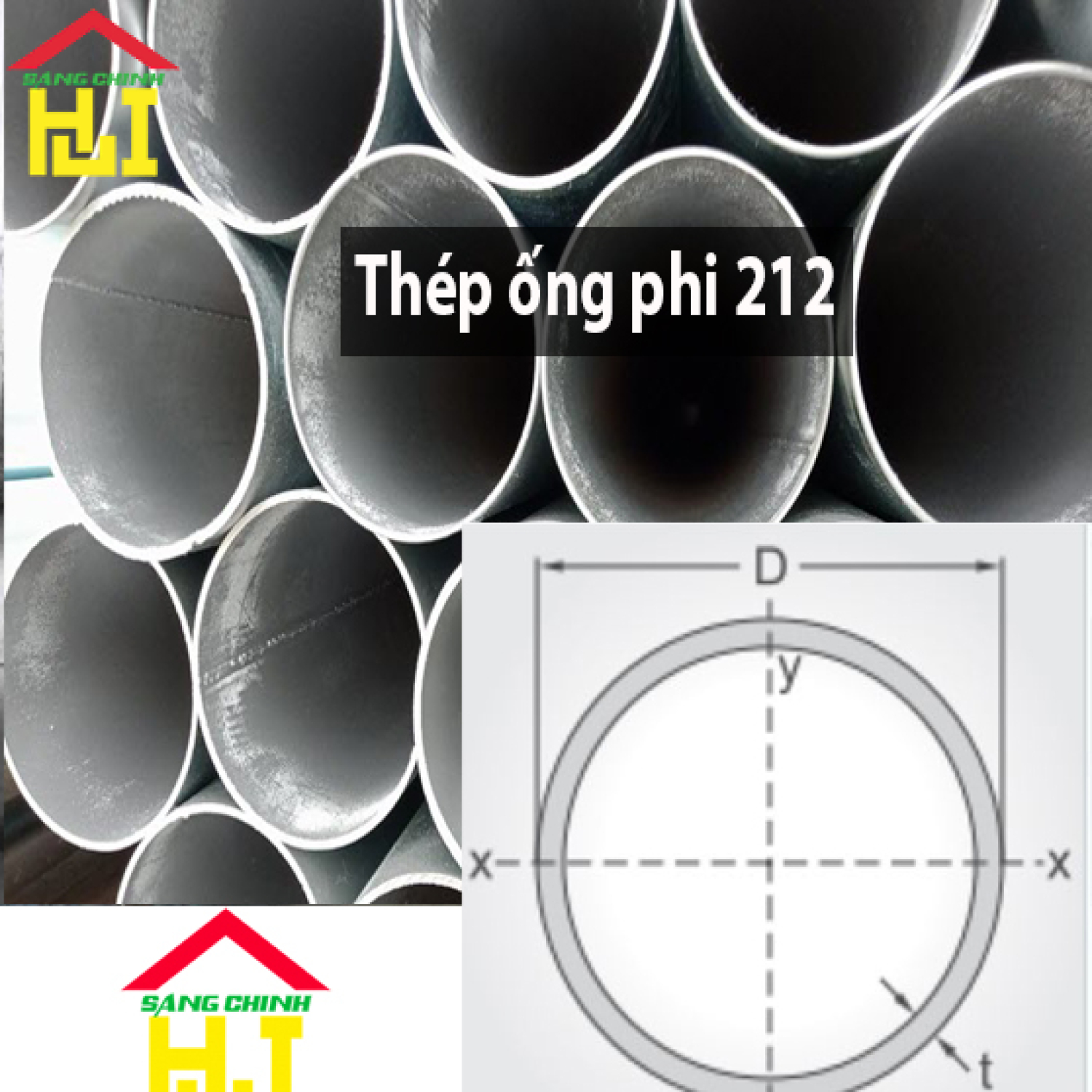 Thép ống phi 212