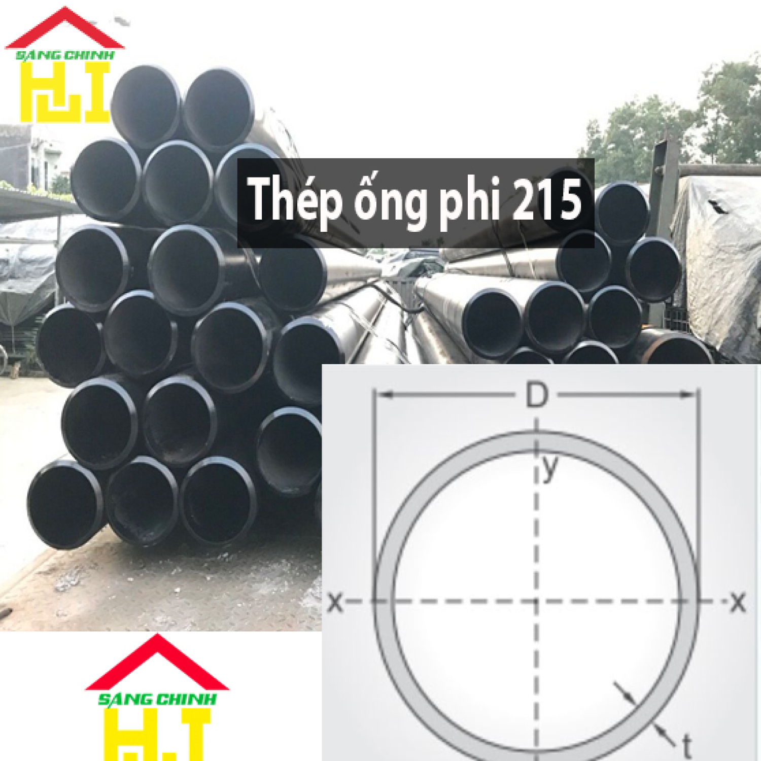 Thép ống phi 215