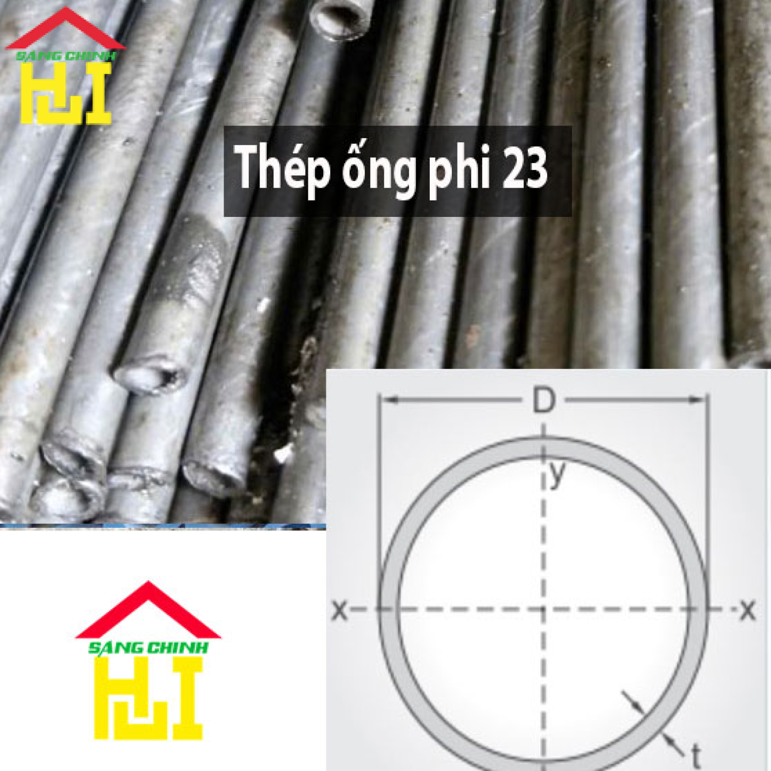 Thép ống phi 23
