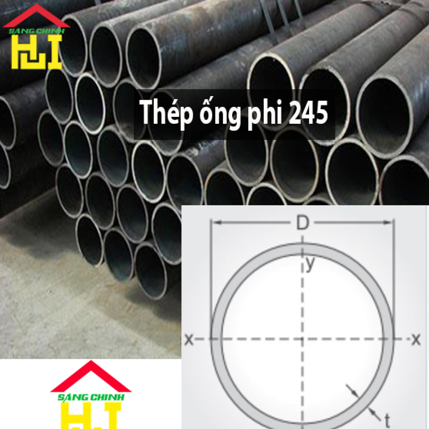 Thép ống phi 245