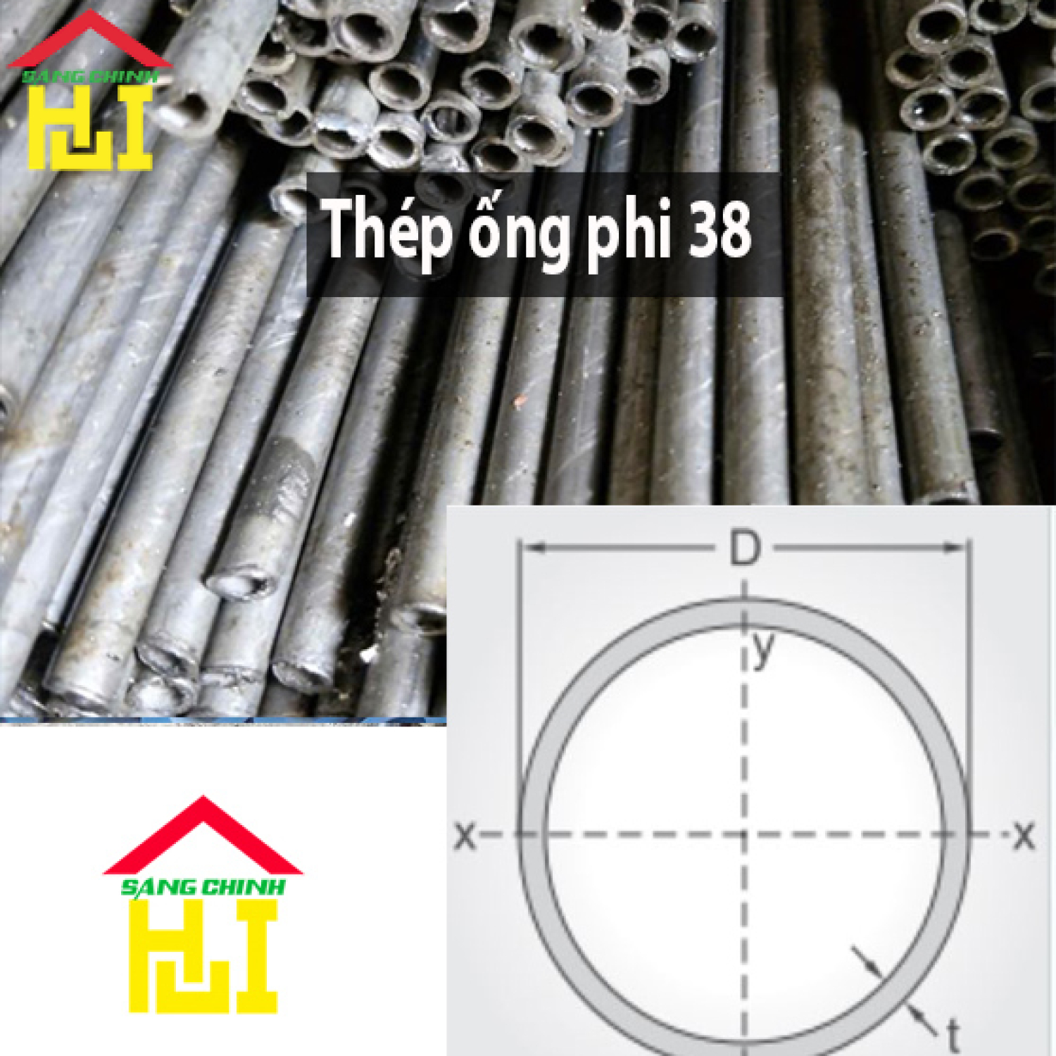 Thép ống phi 38