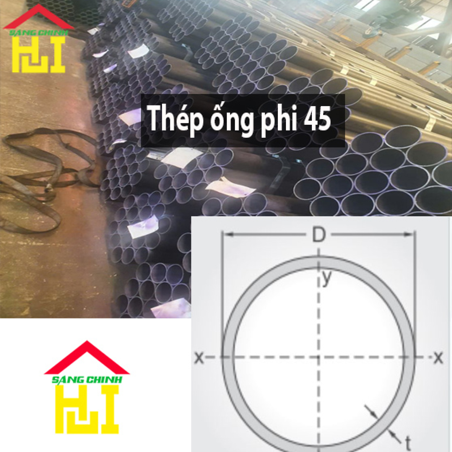 Thép ống phi 45