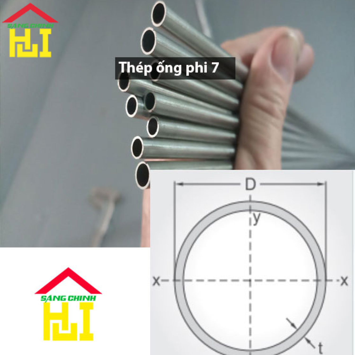 Thép ống phi 7