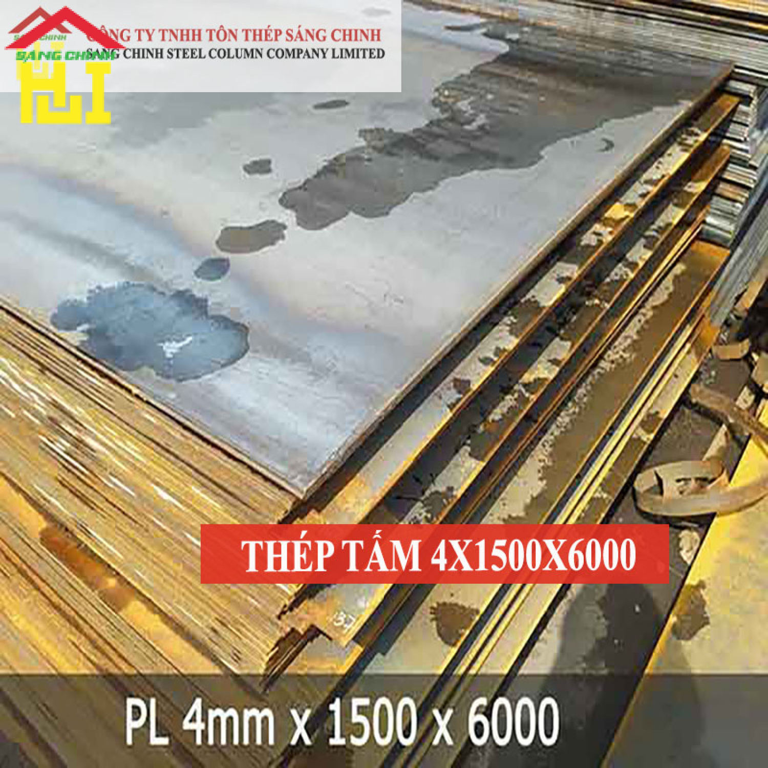 Thép tấm SS400/Q235B/A36 4 x 1500 x 6000