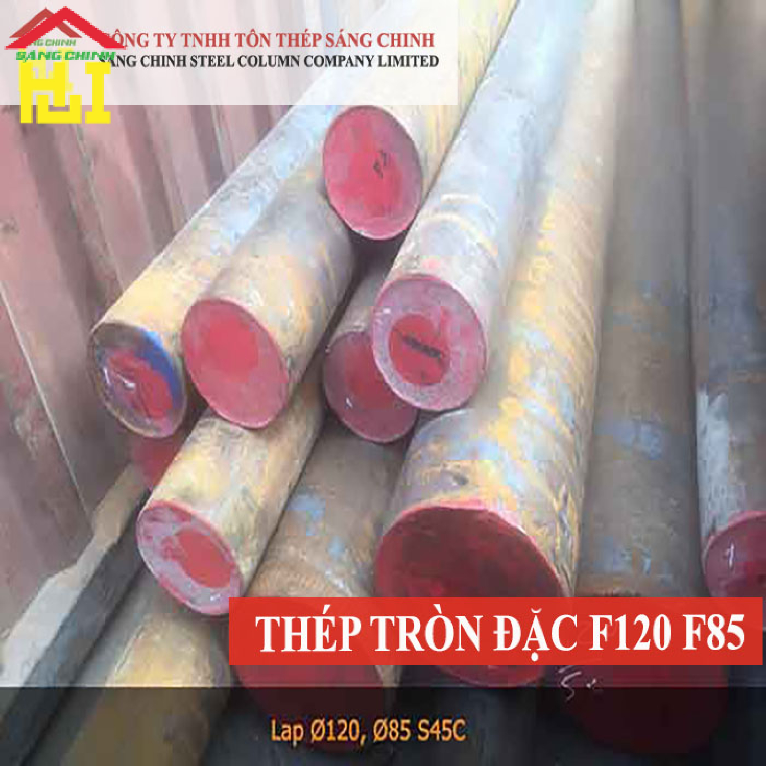 Thép tròn đặc phi 120 x 6m