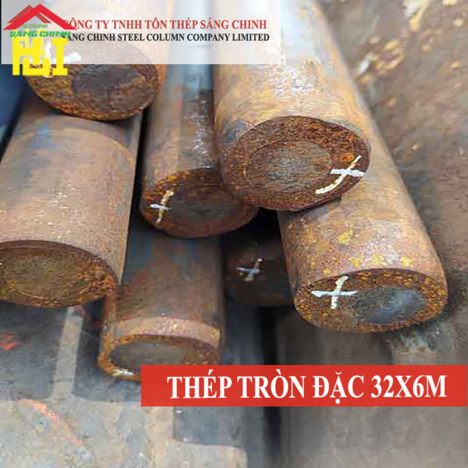 Thép tròn đặc phi 32 x 6m